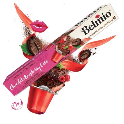 Belmio Chocolate Raspberry Cake Nespresso kompatibilis 10 db kapszula Belmio Chocolate Raspberry Cake Nespresso kompatibilis 10 db kapszula