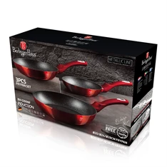 Berlinger Haus BH/1288NF Metallic Line Burgundy Edition 3 részes serpenyő szett