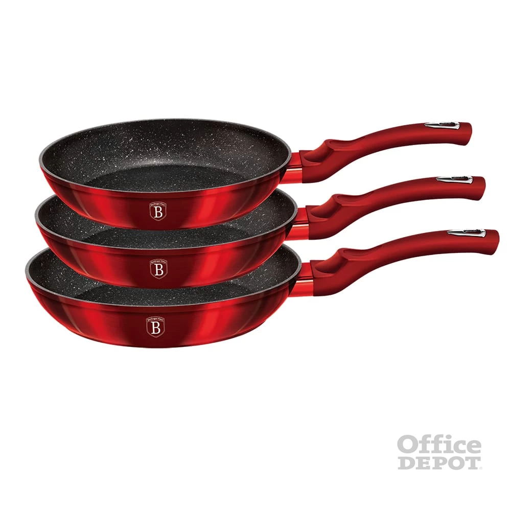 Berlinger Haus BH/1288NF Metallic Line Burgundy Edition 3 részes serpenyő szett