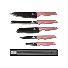 Berlinger Haus BH/2700 mágneses akasztóval, pink 6 részes késkészlet