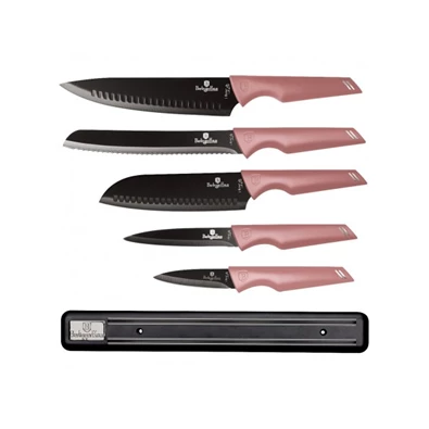 Berlinger Haus BH/2700 mágneses akasztóval, pink 6 részes késkészlet