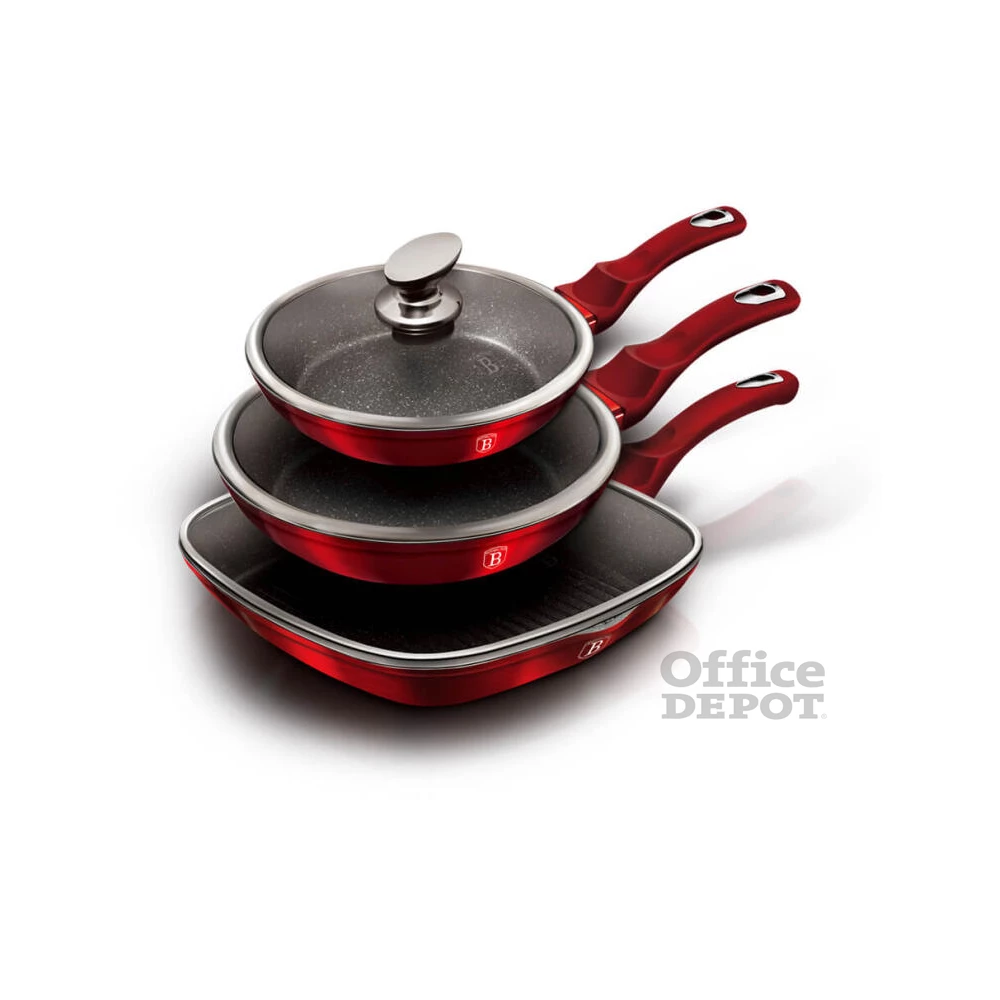Berlinger Haus BH/6189 Metallic Line Burgundy Edition 6 részes serpenyő szett