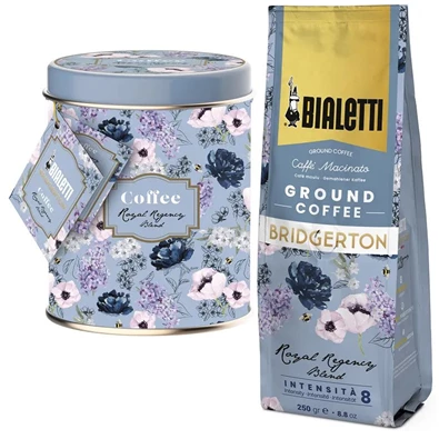 Bialetti Bridgerton fémdobozban 250g őrölt kávé Bialetti Bridgerton fémdobozban 250g őrölt kávé