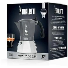 Bialetti Brikka ezüst-szürke 4 személyes indukciós kotyogós kávéfőző Bialetti Brikka ezüst-szürke 4 személyes indukciós kotyogós kávéfőző