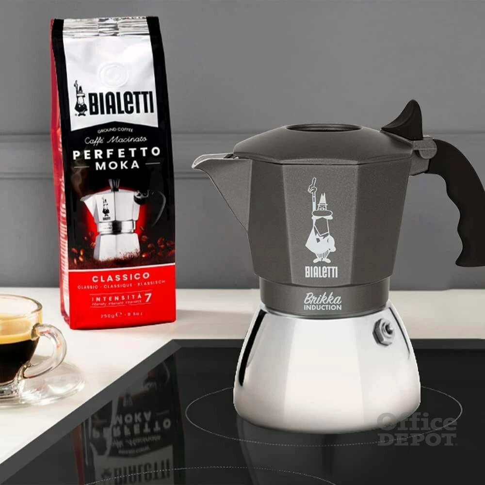 Bialetti Brikka ezüst-szürke 4 személyes indukciós kotyogós kávéfőző