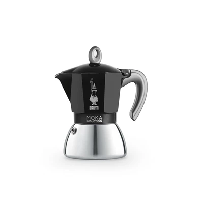 Bialetti Moka 6936 Induction fekete 6 személyes indukciós kotyogós kávéfőző Bialetti Moka 6936 Induction fekete 6 személyes indukciós kotyogós kávéfőző