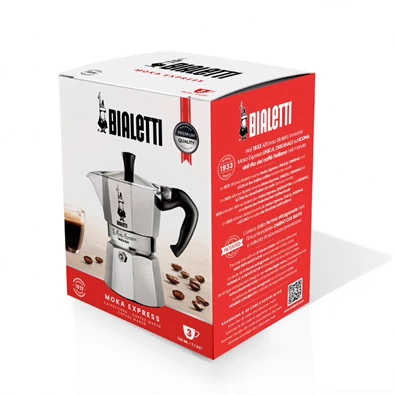 Bialetti Moka Express inox 1 személyes kotyogós kávéfőző Bialetti Moka Express inox 1 személyes kotyogós kávéfőző