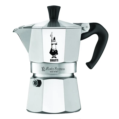 Bialetti Moka Express ezüst 3 személyes kotyogós kávéfőző Bialetti Moka Express ezüst 3 személyes kotyogós kávéfőző
