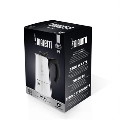 Bialetti Musa inox 2 személyes kotyogós kávéfőző Bialetti Musa inox 2 személyes kotyogós kávéfőző