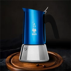 Bialetti Venus ezüst-kék 4 személyes kotyogós kávéfőző Bialetti Venus ezüst-kék 4 személyes kotyogós kávéfőző