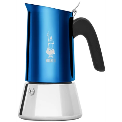 Bialetti Venus ezüst-kék 4 személyes kotyogós kávéfőző Bialetti Venus ezüst-kék 4 személyes kotyogós kávéfőző