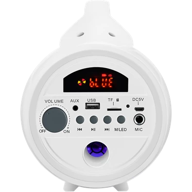 BigBen 2809250 Party Lite vezeték nélküli világító fehér Bluetooth hangszóró mikrofonnal BigBen 2809250 Party Lite vezeték nélküli világító fehér Bluetooth hangszóró mikrofonnal