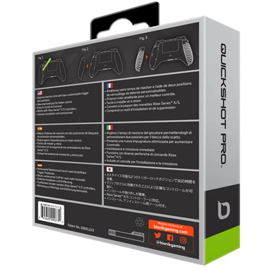 Bionik BNK-9073 Quickshot Pro Xbox Series fekete kontroller ravasz kiegészítőcsomag Bionik BNK-9073 Quickshot Pro Xbox Series fekete kontroller ravasz kiegészítőcsomag