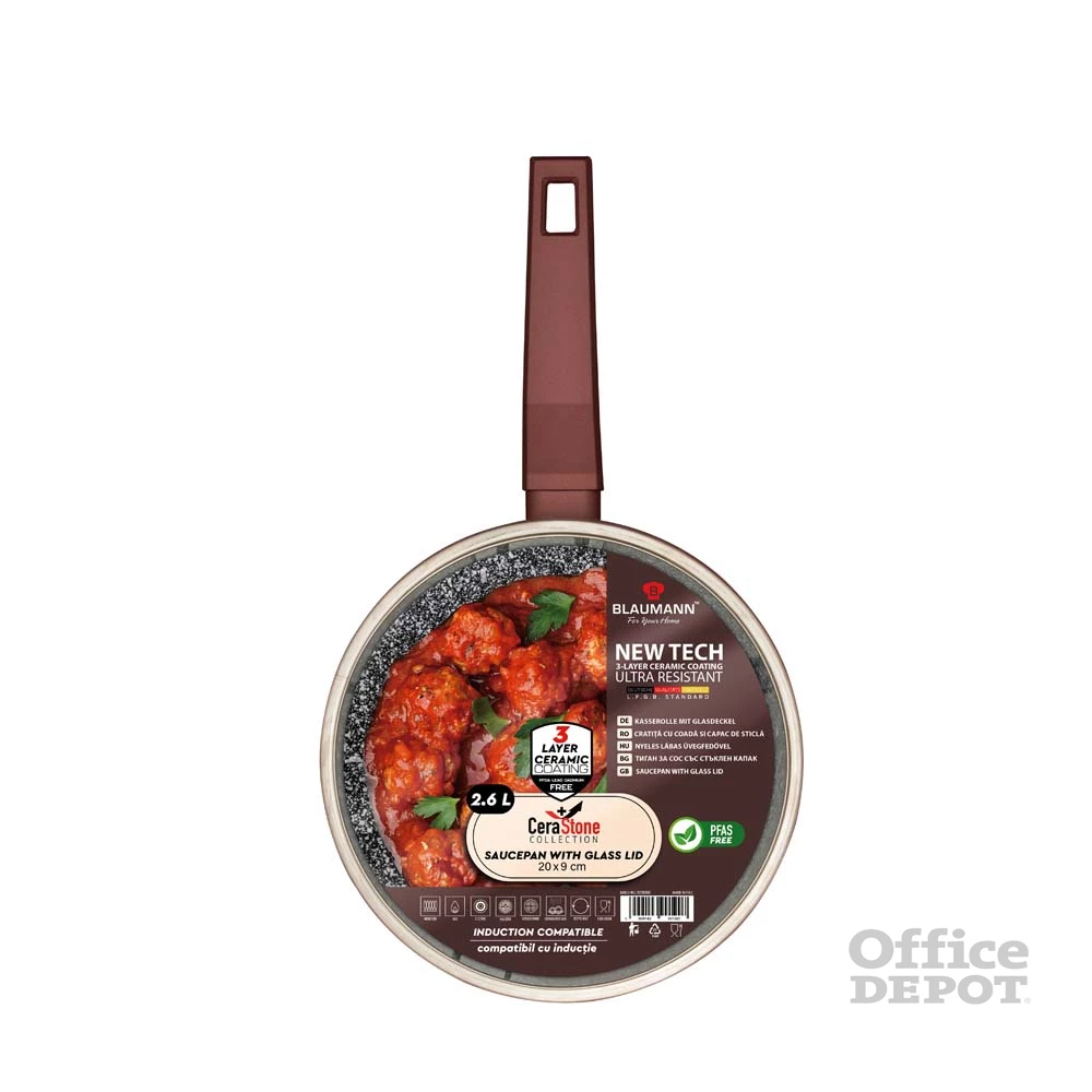 Blaumann BL-4071 1,9L Cerastone Collection 20 cm-es szószos edény fedővel