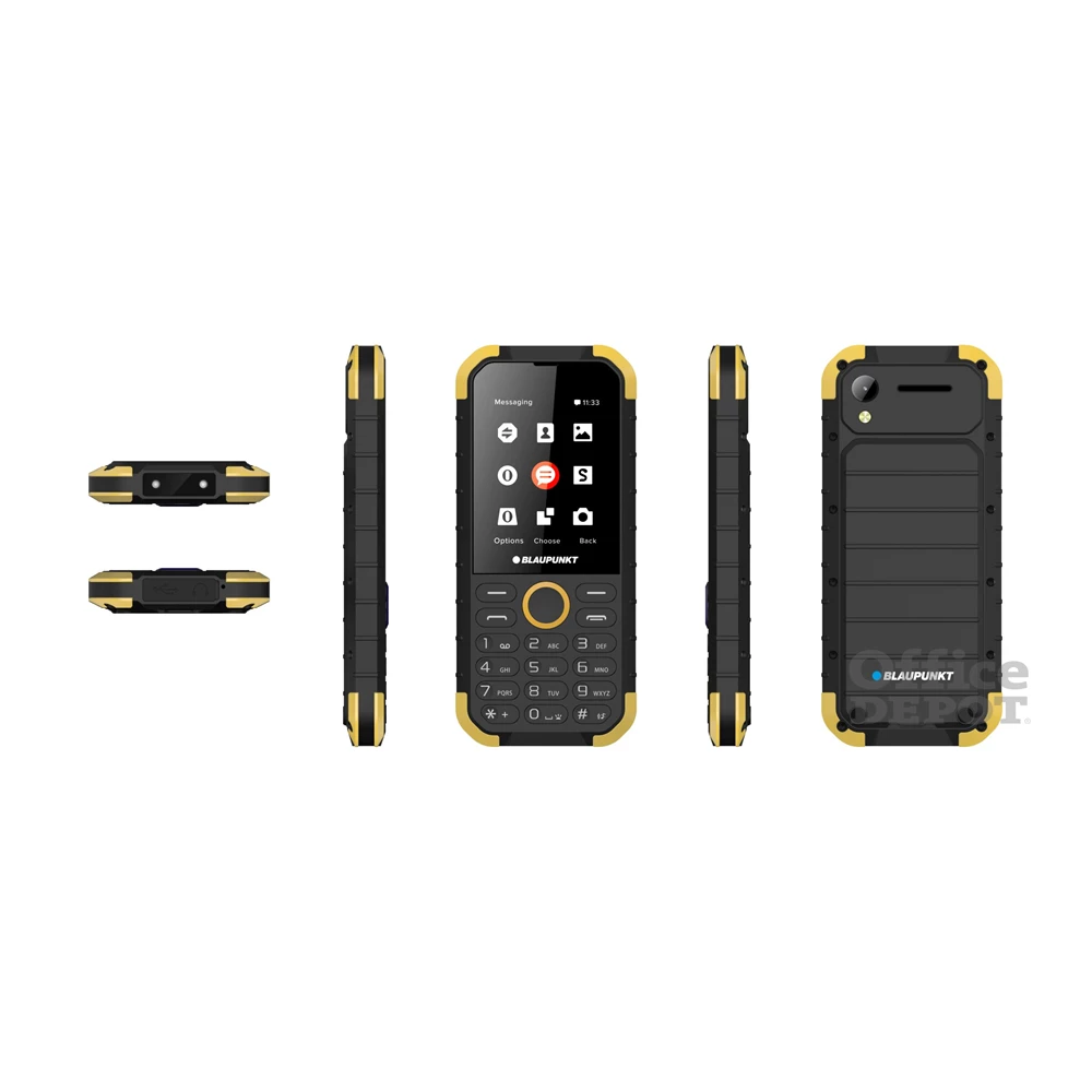 Blaupunkt SAND 2,8" sárga csepp- és porálló mobiltelefon