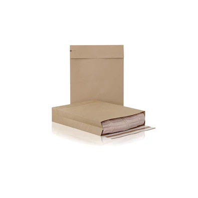 Bong E-Green L 400x570x100+95mm 100db kraft csomagküldő tasak