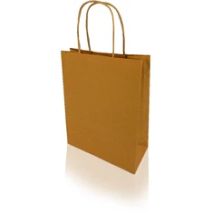 Bong h-GREEN L 32x42x15cm bordásbarna papírtáska