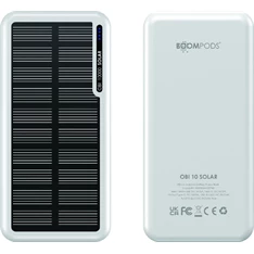 Boompods Obi Solar fehér 10 000 mAh powerbank Boompods Obi Solar fehér 10 000 mAh powerbank