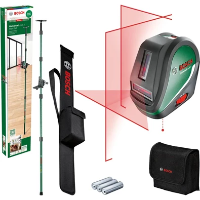 Bosch 0603663903 UniversalLevel 3 keresztvonalas szintezőlézer + TP 320 Teleszkópos rúd Bosch 0603663903 UniversalLevel 3 keresztvonalas szintezőlézer + TP 320 Teleszkópos rúd