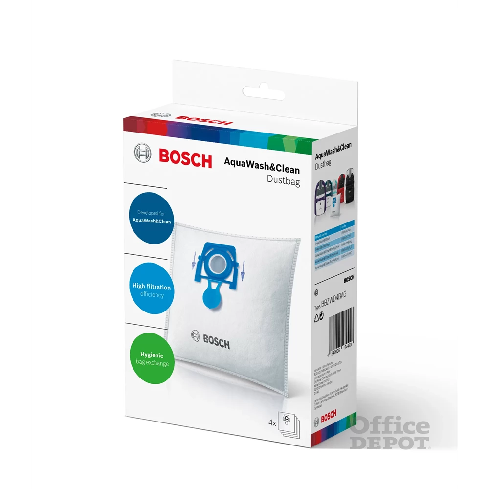Bosch BBZWD4BAG AquaWash&Clean 4 db-os porzsák készlet
