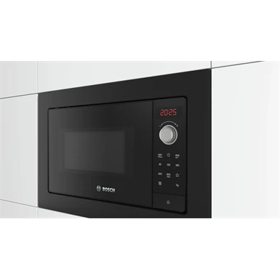 Bosch BFL623MB3 800W 20L fekete beépíthető mikrohullámú sütő Bosch BFL623MB3 800W 20L fekete beépíthető mikrohullámú sütő