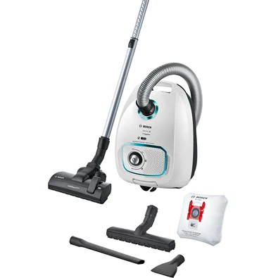 Bosch BGLS4HYG2 Serie4 ProHygienic fehér porzsákos porszívó Bosch BGLS4HYG2 Serie4 ProHygienic fehér porzsákos porszívó