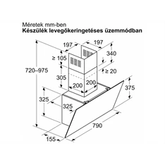 Bosch DWK65DK60 kürtős páraelszívó Bosch DWK65DK60 kürtős páraelszívó