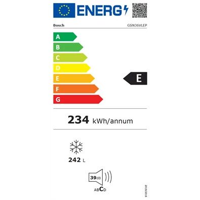 Bosch GSN36VLEP fagyasztószekrény Bosch GSN36VLEP fagyasztószekrény