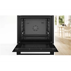 Bosch HBA534EB3 fekete, beépíthető, sütőtér: 71L, grill, légkeverés, sütő