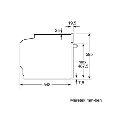 Bosch HBA534EB3 fekete, beépíthető, sütőtér: 71L, grill, légkeverés, sütő