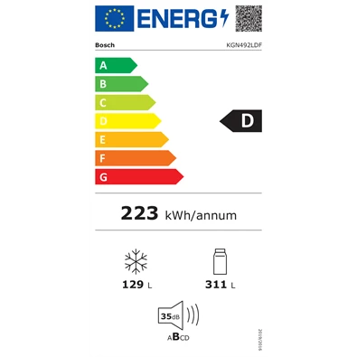 Bosch KGN492LDF inox alulfagyasztós hűtőszekrény Bosch KGN492LDF inox alulfagyasztós hűtőszekrény