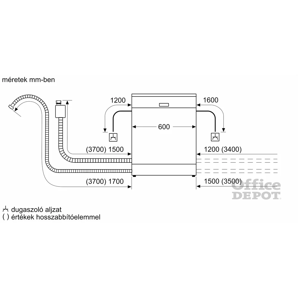 Bosch SMI2ITS33E programok száma: 5, beépíthető, 12 terítékes mosogatógép 