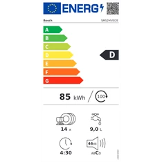Bosch SMS2HVI02E 14 terítékes inox mosogatógép Bosch SMS2HVI02E 14 terítékes inox mosogatógép