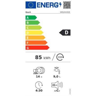 Bosch SMS2HVI02E 14 terítékes inox mosogatógép Bosch SMS2HVI02E 14 terítékes inox mosogatógép