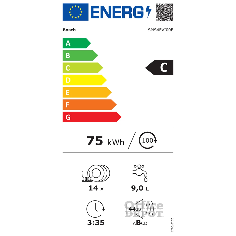 Bosch SMS4EVI00E inox, programok száma: 6, szabadonálló, 14 terítékes mosogatógép 