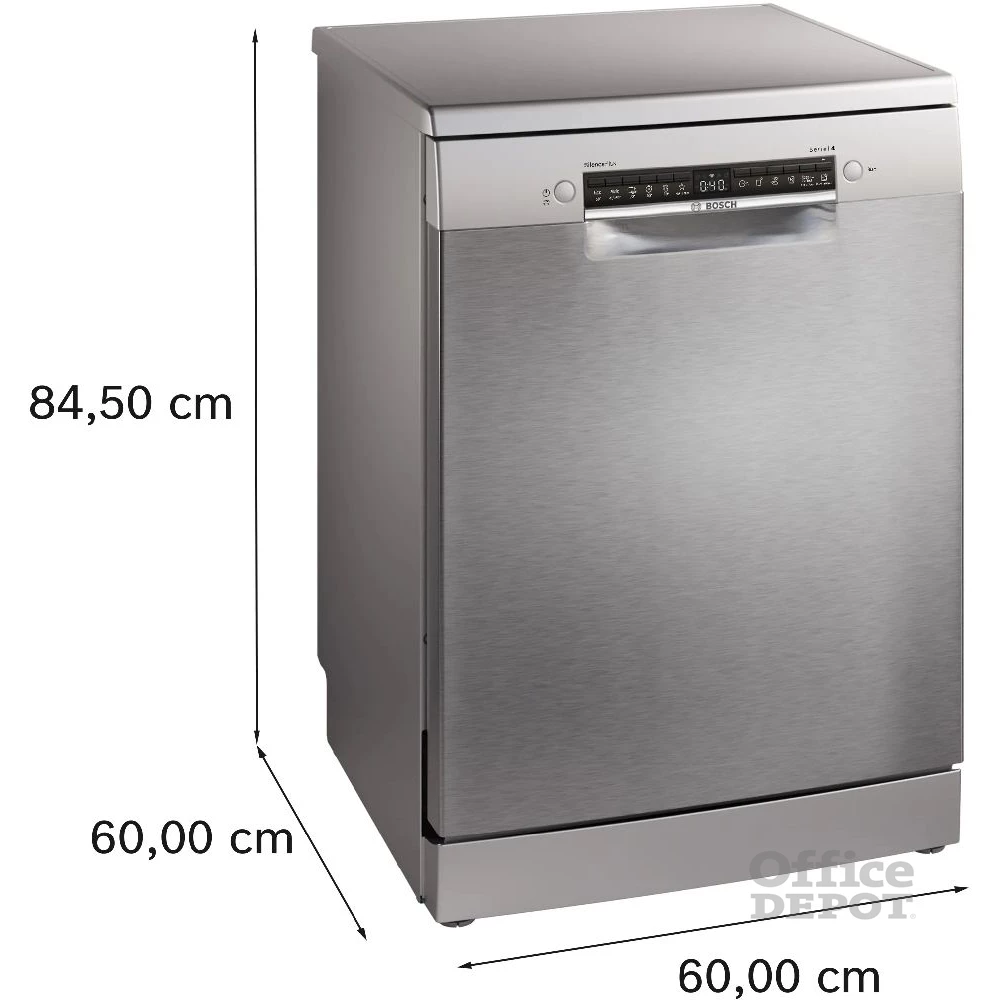 Bosch SMS4EVI00E inox, programok száma: 6, szabadonálló, 14 terítékes mosogatógép 