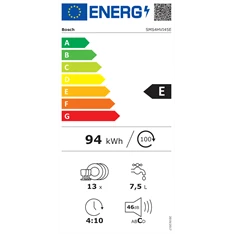Bosch SMS4HVI45E 13 terítékes inox mosogatógép Bosch SMS4HVI45E 13 terítékes inox mosogatógép