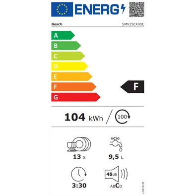 Bosch SMV25EX00E beépíthető 13 terítékes mosogatógép Bosch SMV25EX00E beépíthető 13 terítékes mosogatógép