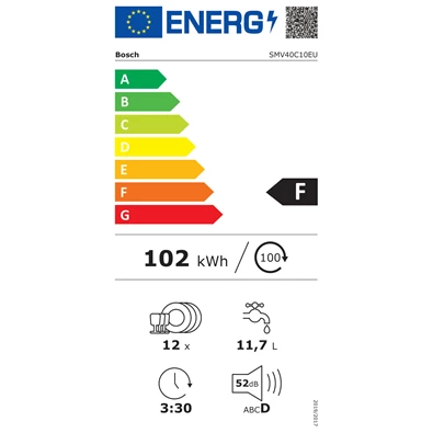 Bosch SMV40C10EU beépíthető mosogatógép Bosch SMV40C10EU beépíthető mosogatógép