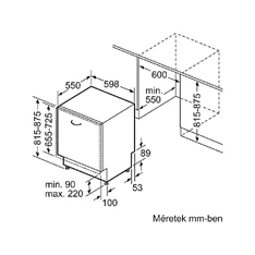 Bosch SMV4HTX00E beépíthető 13 terítékes mosogatógép Bosch SMV4HTX00E beépíthető 13 terítékes mosogatógép