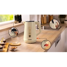 Bosch TWK1M127 1,7 L -es bézs vízforraló Bosch TWK1M127 1,7 L -es bézs vízforraló