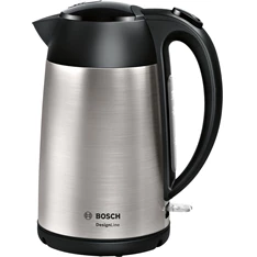 Bosch TWK3P420 DesignLine 1,7L-es ezüst fekete vízforraló Bosch TWK3P420 DesignLine 1,7L-es ezüst fekete vízforraló
