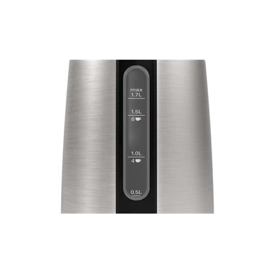 Bosch TWK3P420 DesignLine 1,7L-es ezüst fekete vízforraló Bosch TWK3P420 DesignLine 1,7L-es ezüst fekete vízforraló