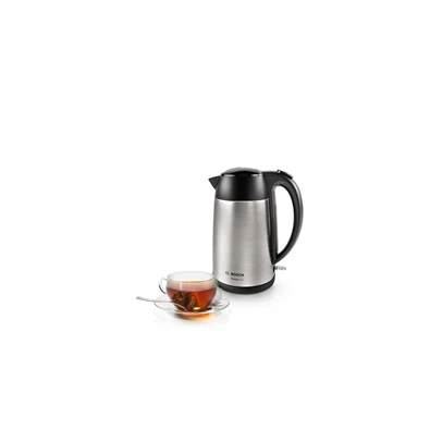 Bosch TWK3P420 DesignLine 1,7L-es ezüst fekete vízforraló Bosch TWK3P420 DesignLine 1,7L-es ezüst fekete vízforraló