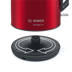 Bosch TWK3P424 DesignLine 1,7L-es piros-fekete vízforraló Bosch TWK3P424 DesignLine 1,7L-es piros-fekete vízforraló