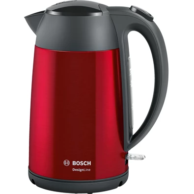 Bosch TWK3P424 DesignLine 1,7L-es piros-fekete vízforraló Bosch TWK3P424 DesignLine 1,7L-es piros-fekete vízforraló