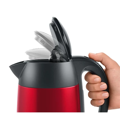 Bosch TWK3P424 DesignLine 1,7L-es piros-fekete vízforraló Bosch TWK3P424 DesignLine 1,7L-es piros-fekete vízforraló