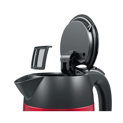 Bosch TWK3P424 DesignLine 1,7L-es piros-fekete vízforraló Bosch TWK3P424 DesignLine 1,7L-es piros-fekete vízforraló