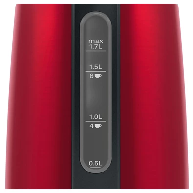Bosch TWK3P424 DesignLine 1,7L-es piros-fekete vízforraló Bosch TWK3P424 DesignLine 1,7L-es piros-fekete vízforraló