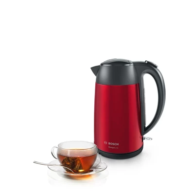 Bosch TWK3P424 DesignLine 1,7L-es piros-fekete vízforraló Bosch TWK3P424 DesignLine 1,7L-es piros-fekete vízforraló